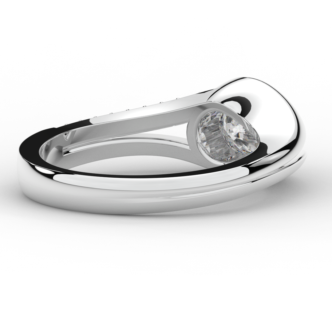 1.10CT.TW ROUND LAB DIAMOND SOLITAIRE ENGAGEMENT RING - Nazarelle