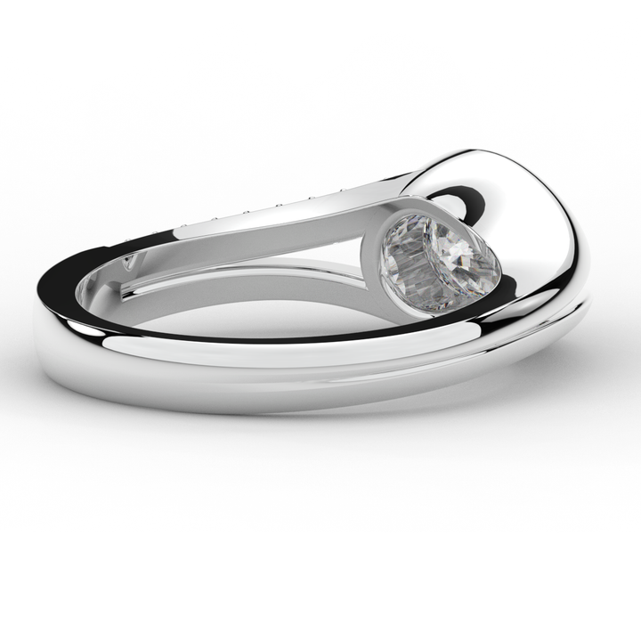 1.10CT.TW ROUND LAB DIAMOND SOLITAIRE ENGAGEMENT RING - Nazarelle
