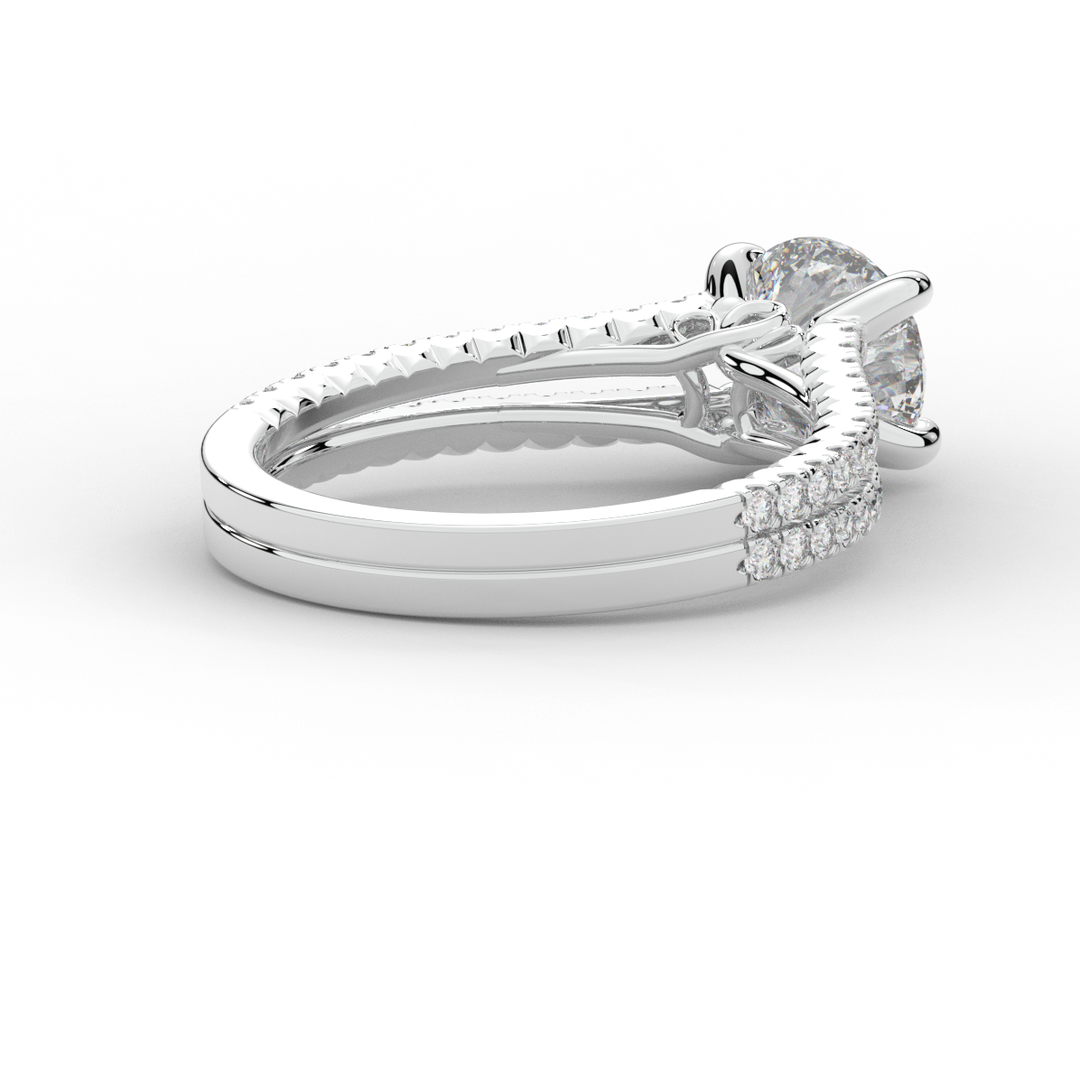 1.90CT.TW ROUND LAB DIAMOND SOLITAIRE ENGAGEMENT RING - Nazarelle