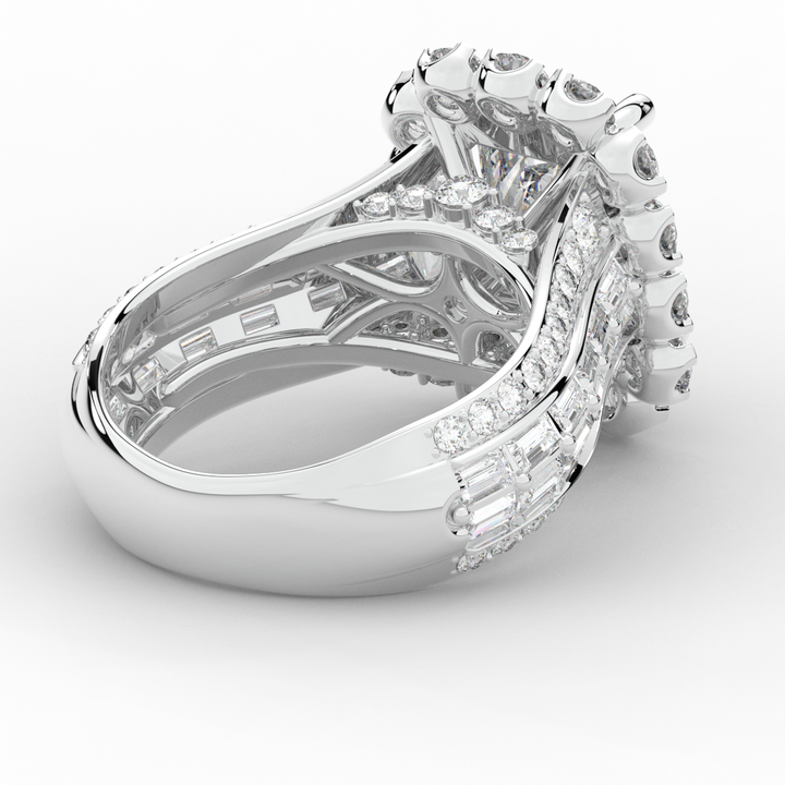 8.00CT.TW RADIANT LAB DIAMOND HALO ENGAGEMENT RING - Nazarelle