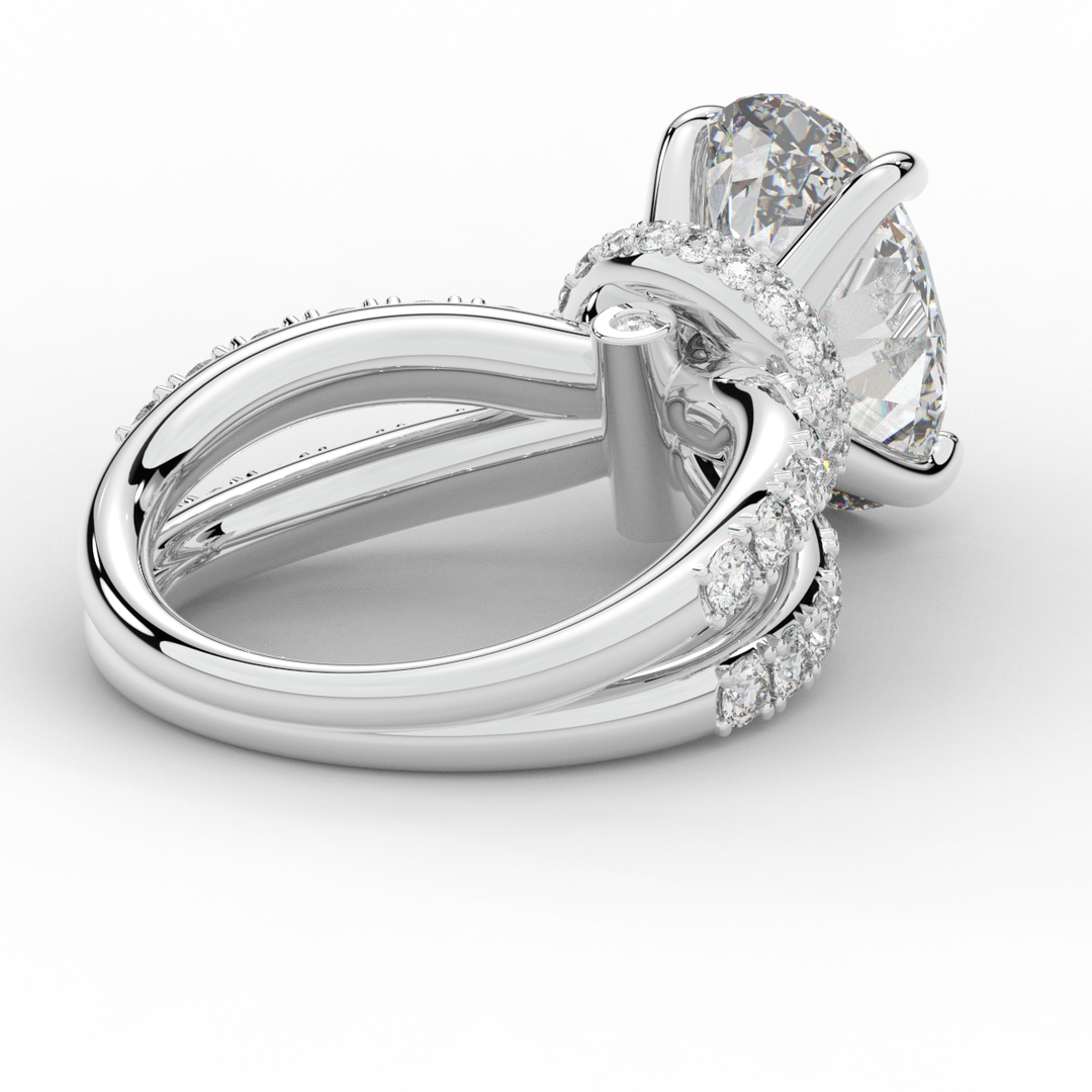 6.25CT.TW OVAL LAB DIAMOND ENGAGEMENT RING