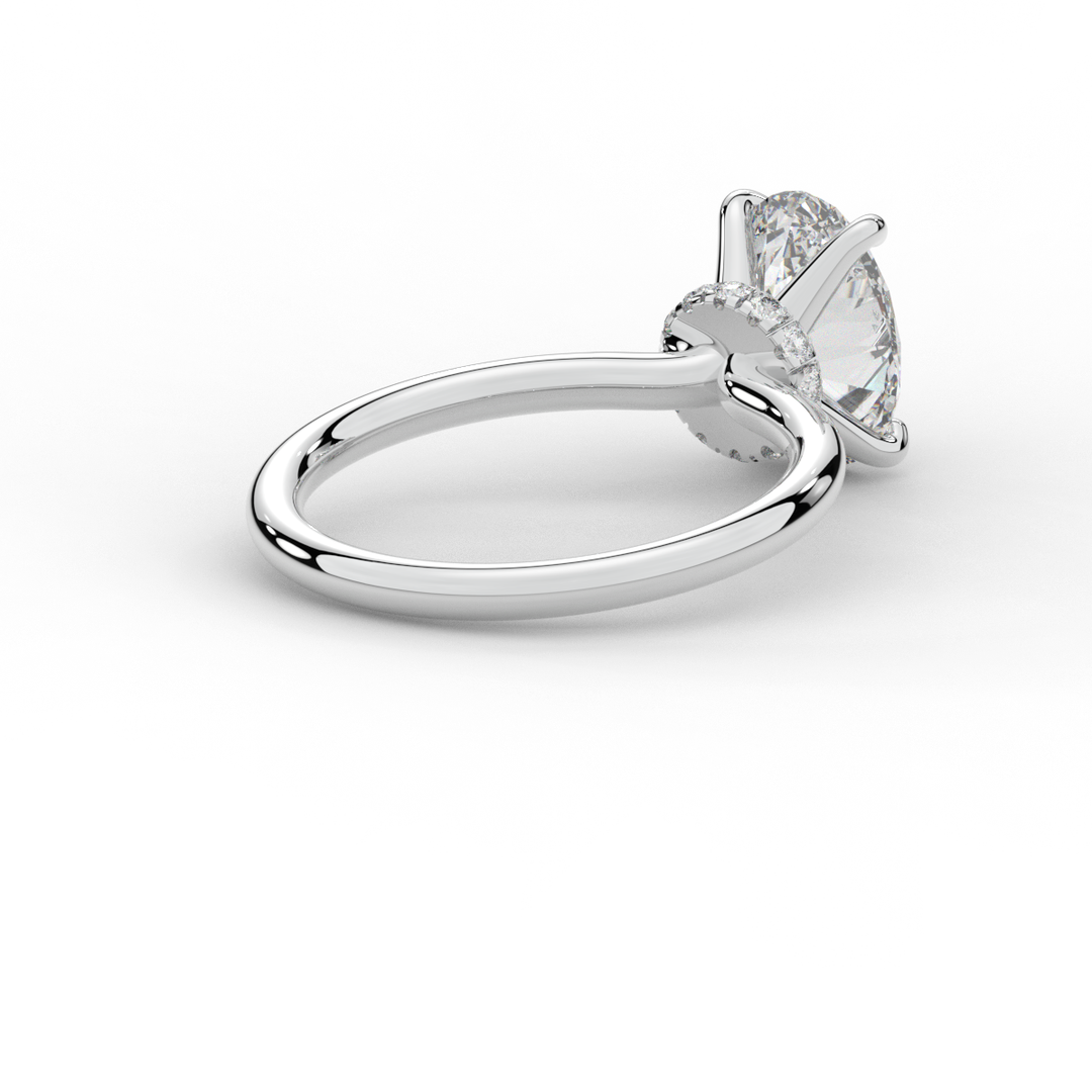 2.05CT.TW OVAL LAB DIAMOND SOLITAIRE ENGAGEMENT RING - Nazarelle