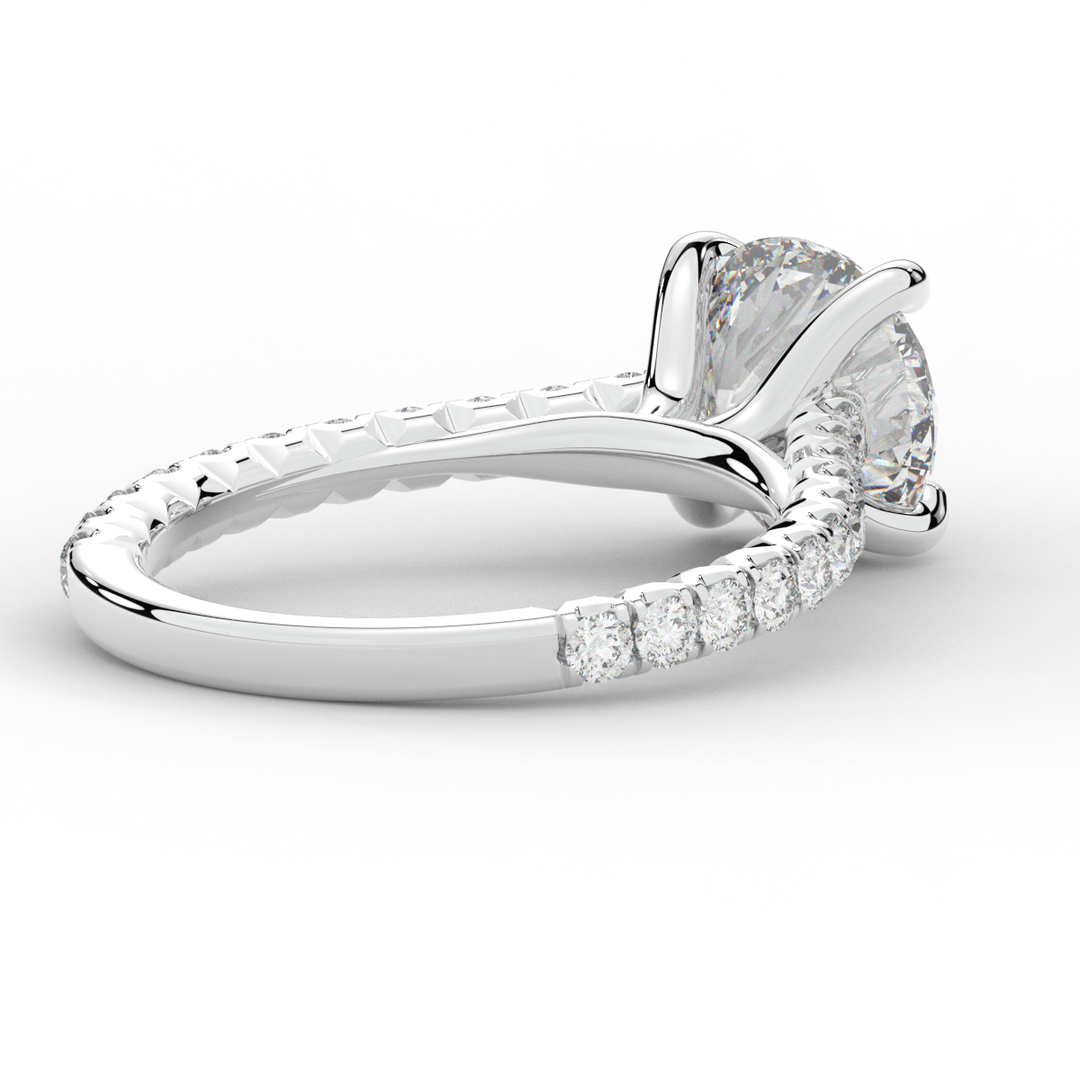 2.40CT.TW ROUND LAB DIAMOND ENGAGEMENT RING - Nazarelle