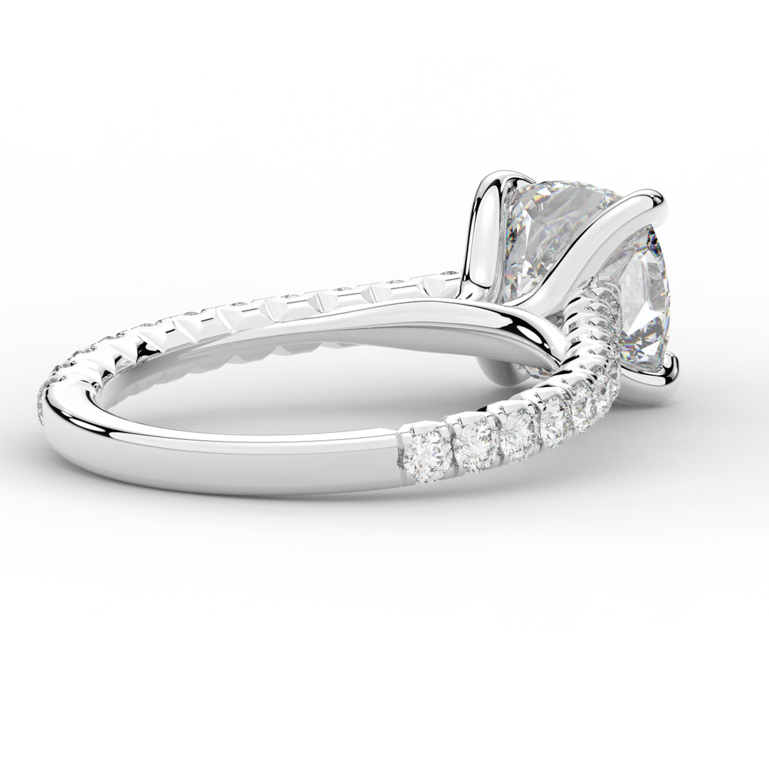 2.40CT.TW CUSHION LAB DIAMOND ENGAGEMENT RING - Nazarelle