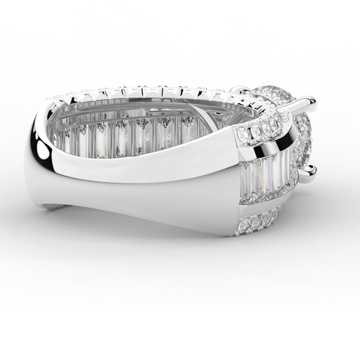 3.15CT.TW ROUND LAB DIAMOND ENGAGEMENT RING - Nazarelle