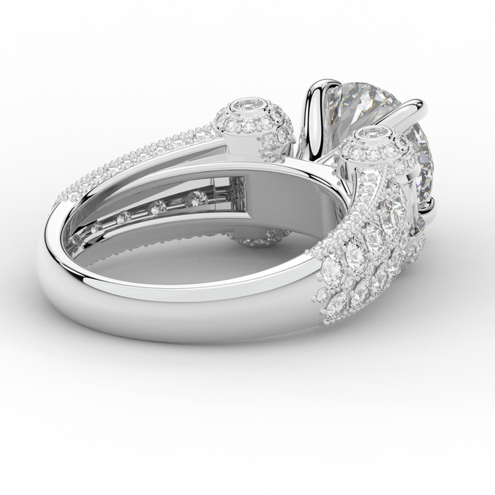 4.75CT.TW ROUND LAB DIAMOND ENGAGEMENT RING - Nazarelle