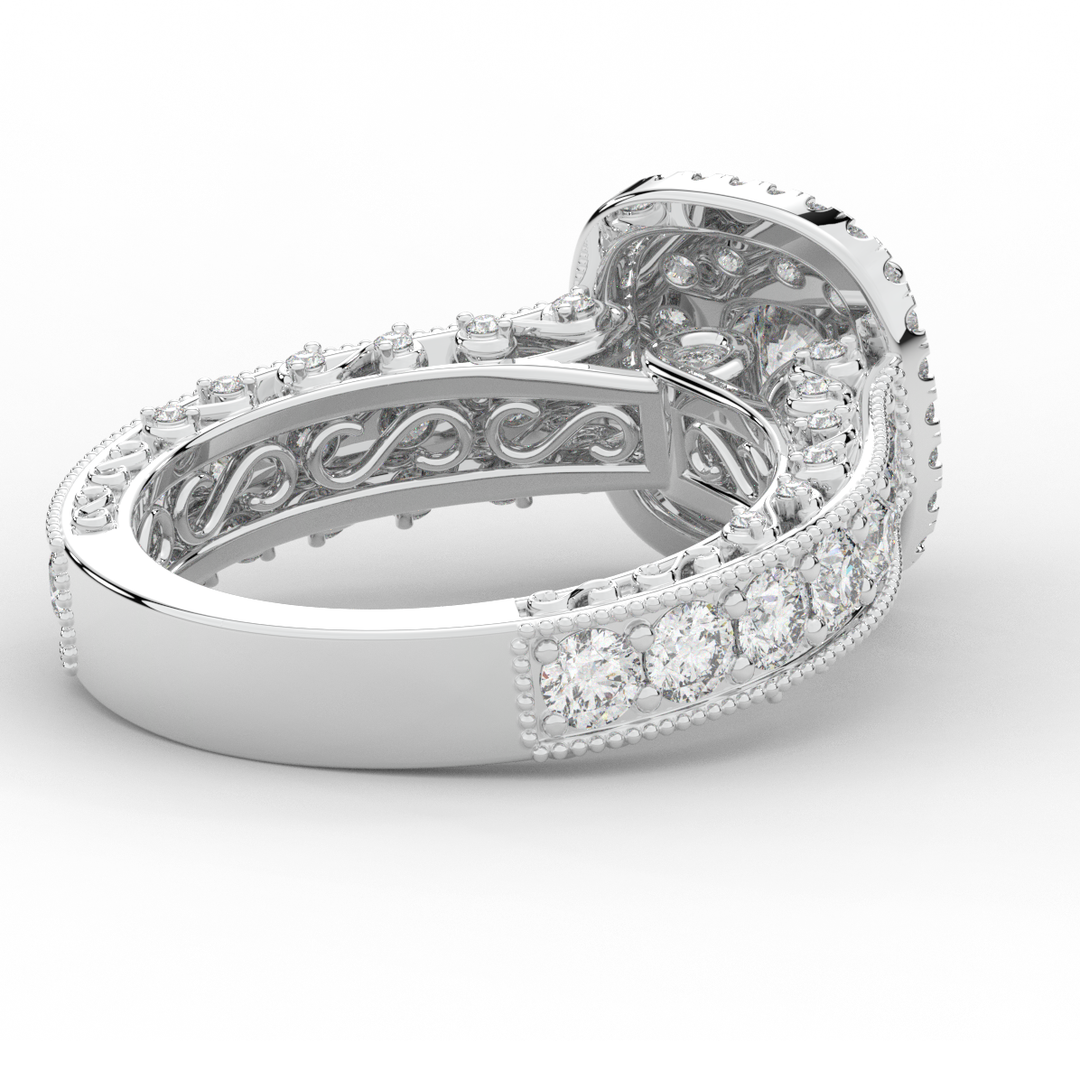 2.30CT.TW ROUND LAB DIAMOND ENGAGEMENT RING - Nazarelle