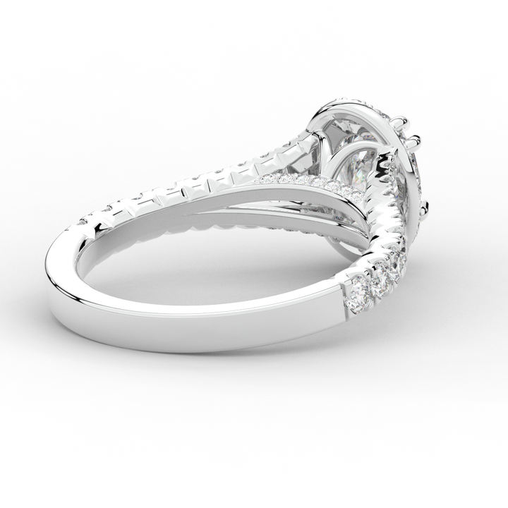 1.60CT.TW OVAL LAB DIAMOND ENGAGEMENT RING - Nazarelle