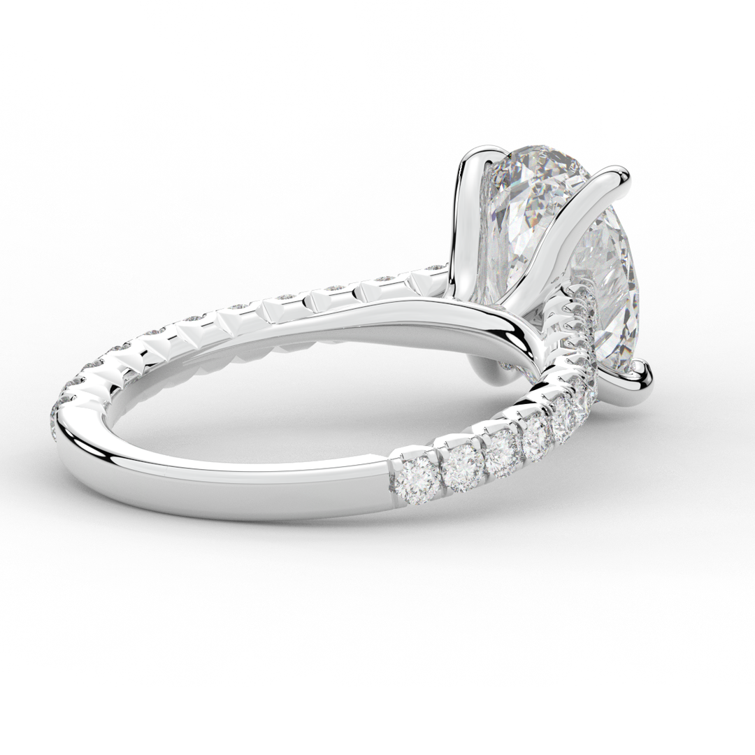 2.40CT.TW OVAL LAB DIAMOND ENGAGEMENT RING - Nazarelle