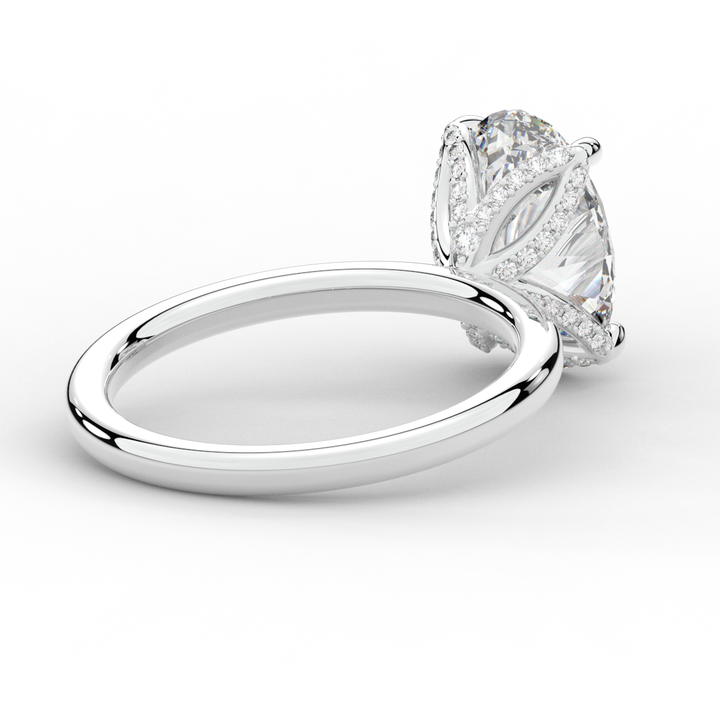 3.10CT.TW OVAL LAB DIAMOND ENGAGEMENT RING - Nazarelle