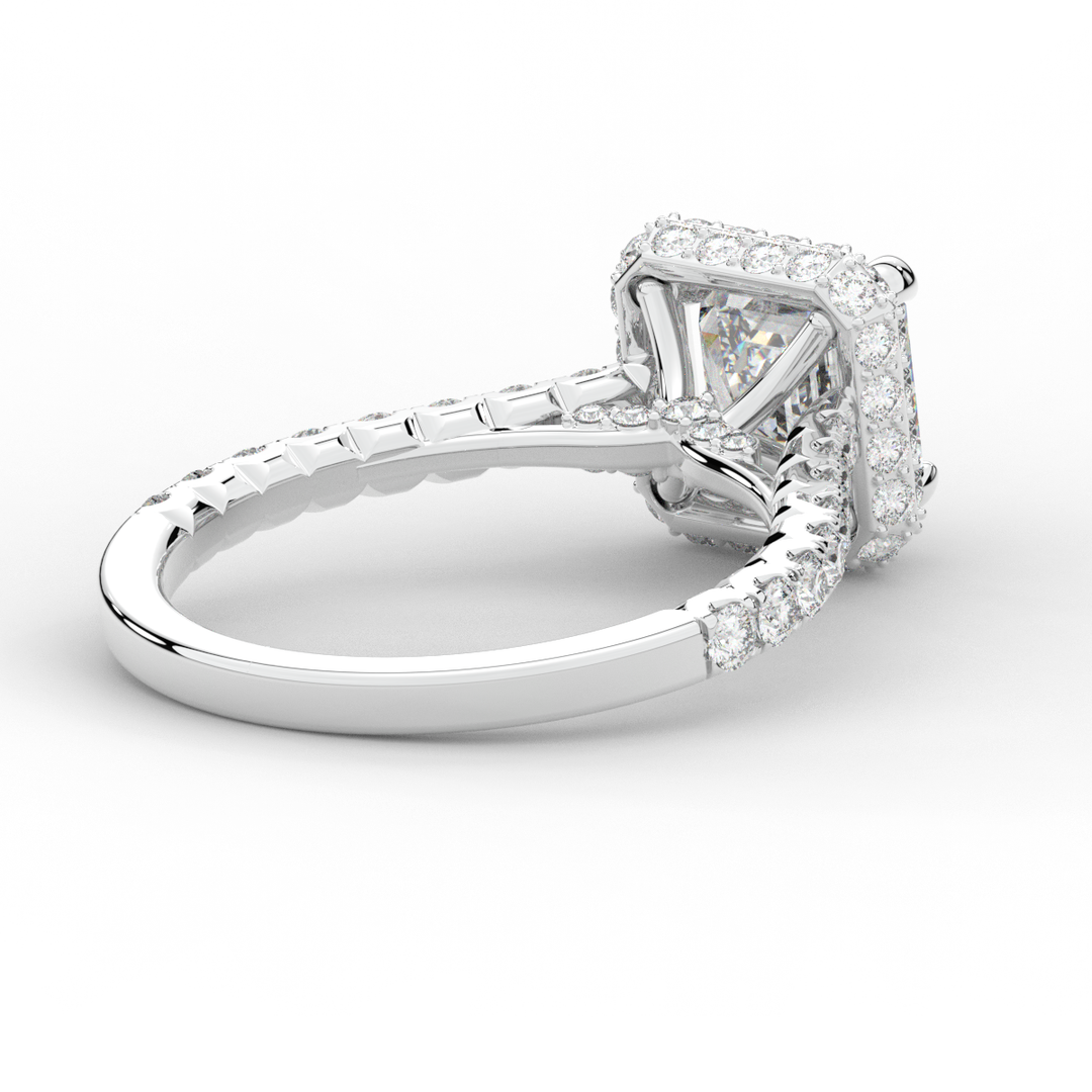 2.75CT.TW ASSCHER LAB DIAMOND HALO ENGAGEMENT RING - Nazarelle