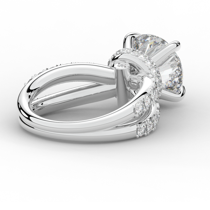 6.25CT.TW ROUND LAB DIAMOND ENGAGEMENT RING - Nazarelle