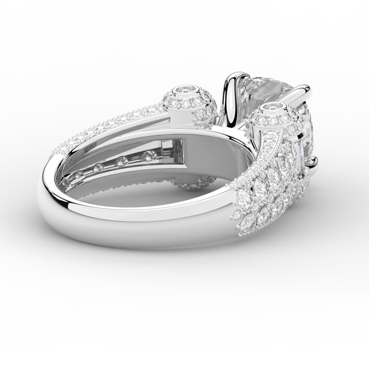 4.75CT.TW CUSHION LAB DIAMOND ENGAGEMENT RING - Nazarelle