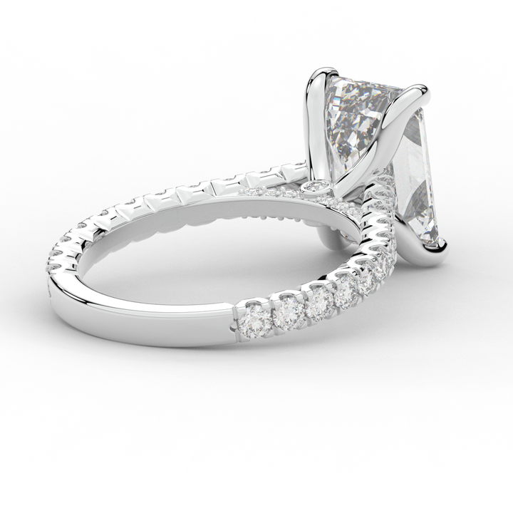 4.25CT.TW EMERALD CUT LAB DIAMOND SOLITAIRE ENGAGEMENT RING - Nazarelle