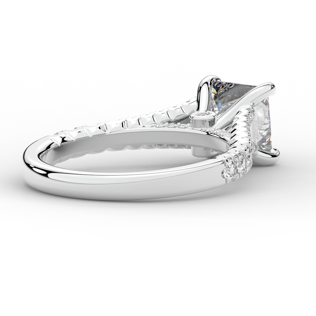 2.45CT.TW PRINCESS LAB DIAMOND ENGAGEMENT RING - Nazarelle
