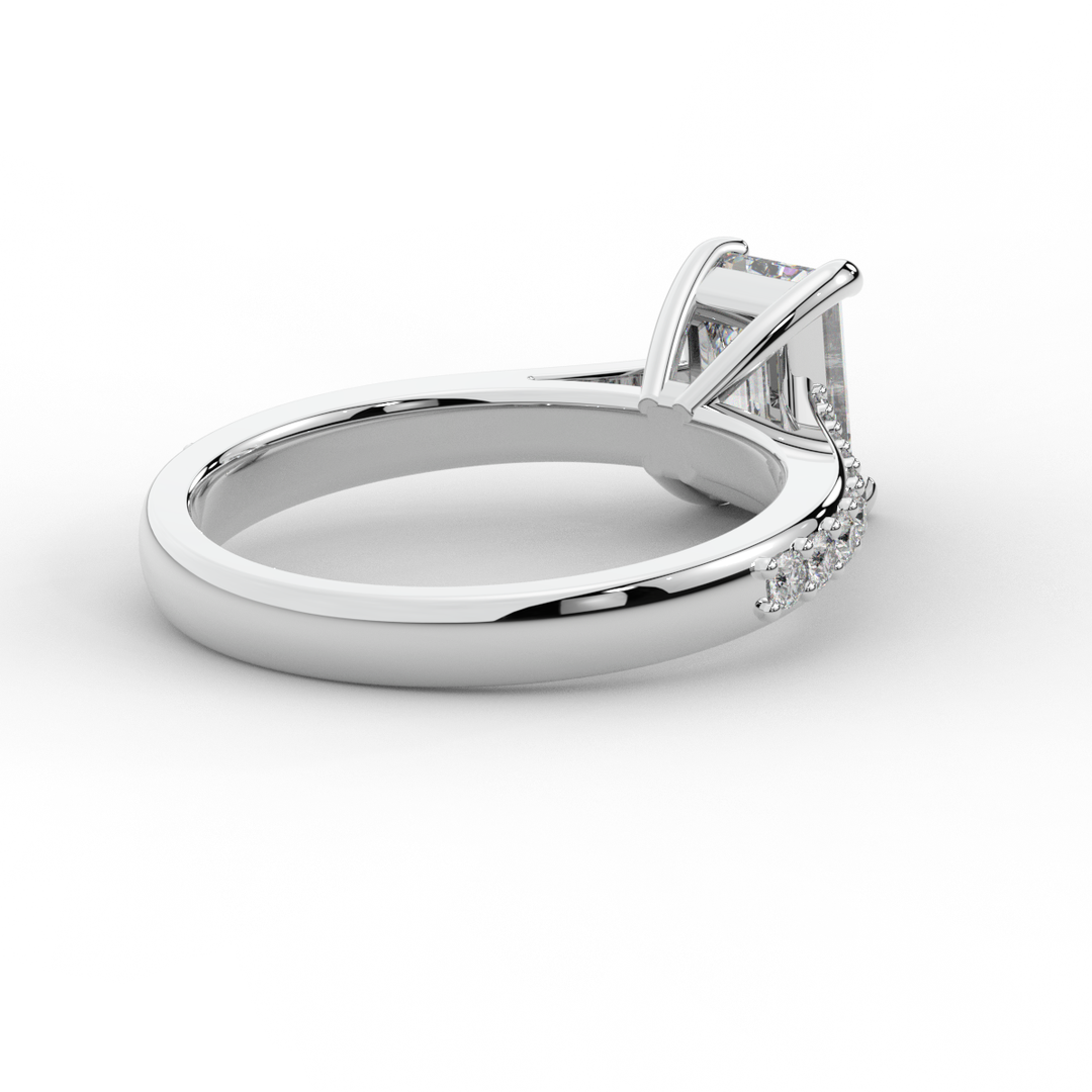 1.25CT.TW EMERALD CUT LAB DIAMOND SOLITAIRE ENGAGEMENT RING - Nazarelle