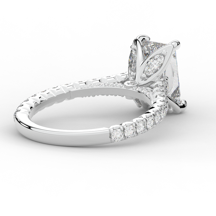 2.70CT.TW RADIANT LAB DIAMOND SOLITAIRE ENGAGEMENT RING - Nazarelle