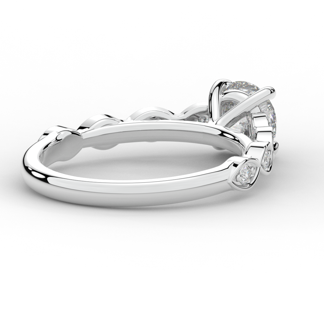 1.15CT.TW ROUND LAB DIAMOND SOLITAIRE ENGAGEMENT RING - Nazarelle
