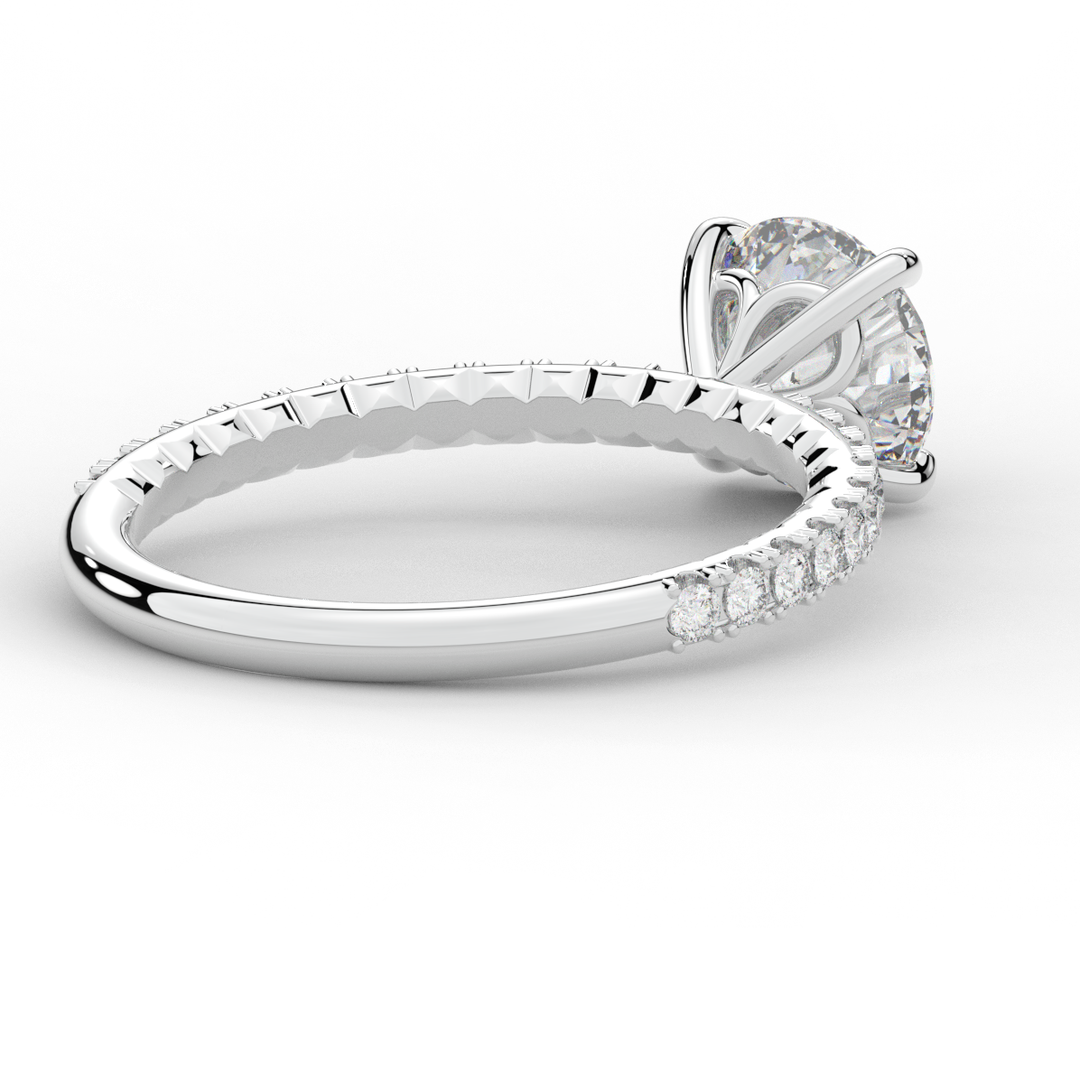 1.75CT.TW ROUND LAB DIAMOND SOLITAIRE ENGAGEMENT RING - Nazarelle