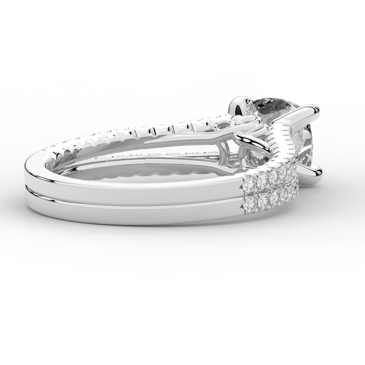 1.90CT.TW CUSHION LAB DIAMOND SOLITAIRE ENGAGEMENT RING - Nazarelle