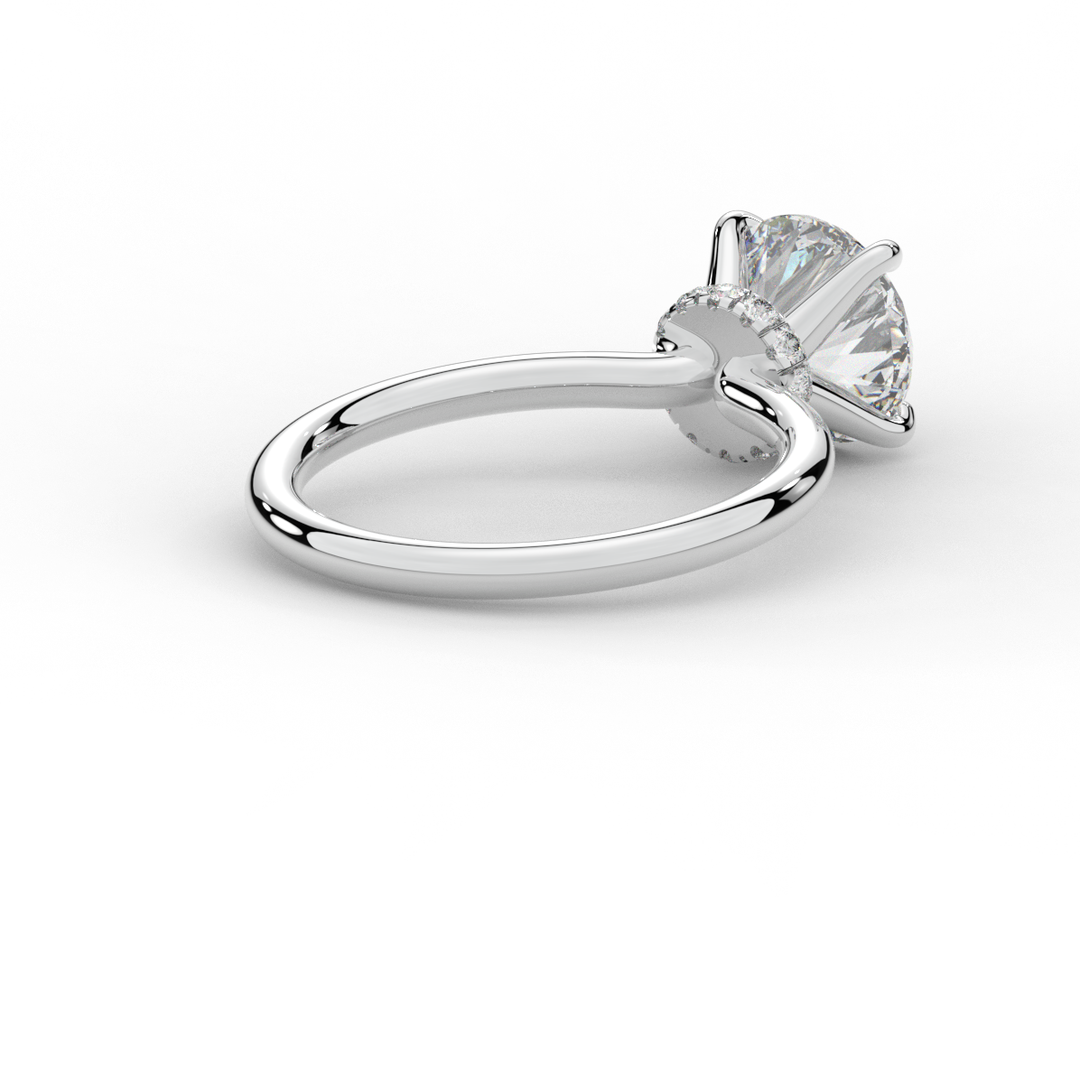 2.05CT.TW ROUND LAB DIAMOND SOLITAIRE ENGAGEMENT RING - Nazarelle