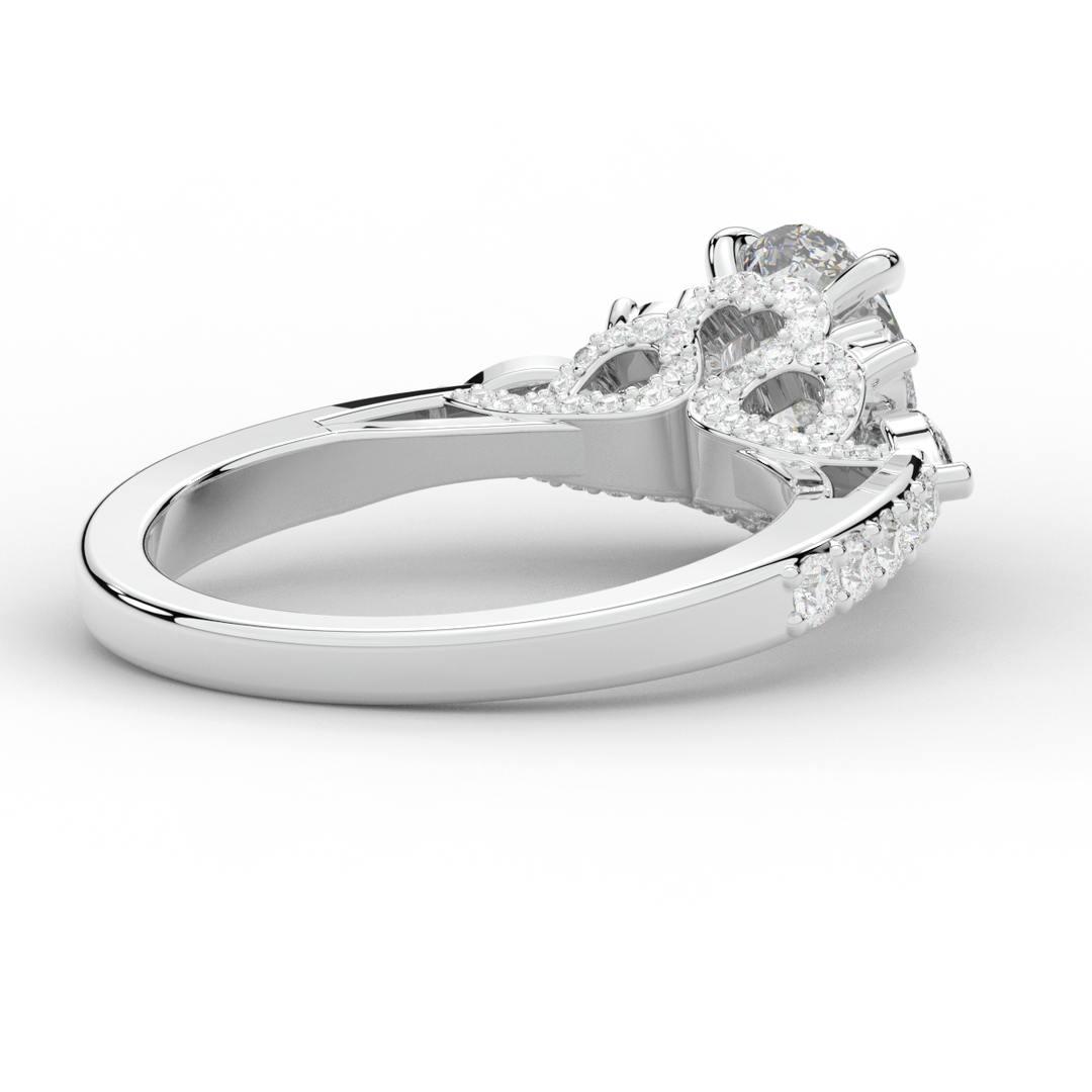 1.35CT.TW OVAL LAB DIAMOND ENGAGEMENT RING - Nazarelle