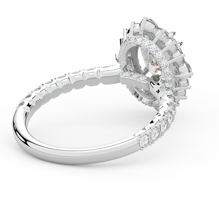 2.80CT.TW OVAL LAB DIAMOND HALO ENGAGEMENT RING - Nazarelle