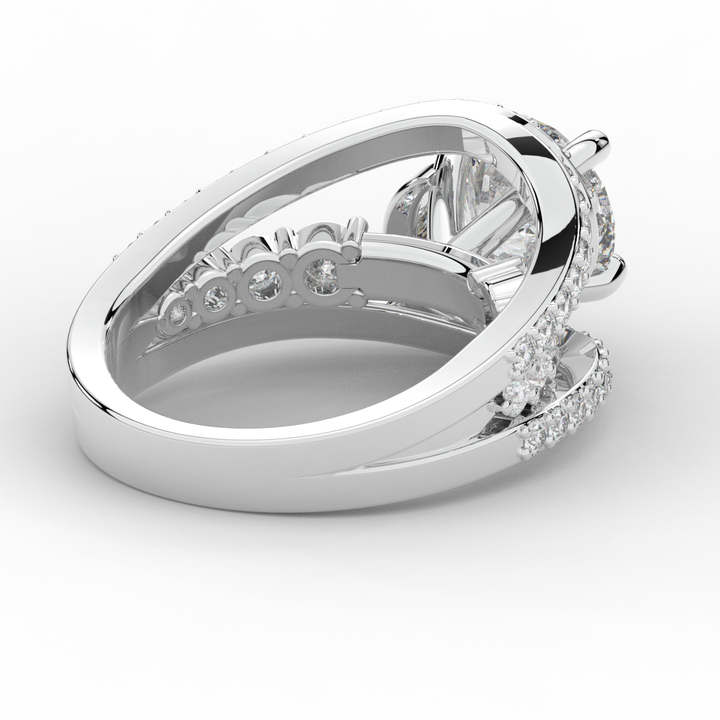 3.30CT.TW ROUND LAB DIAMOND ENGAGEMENT RING - Nazarelle