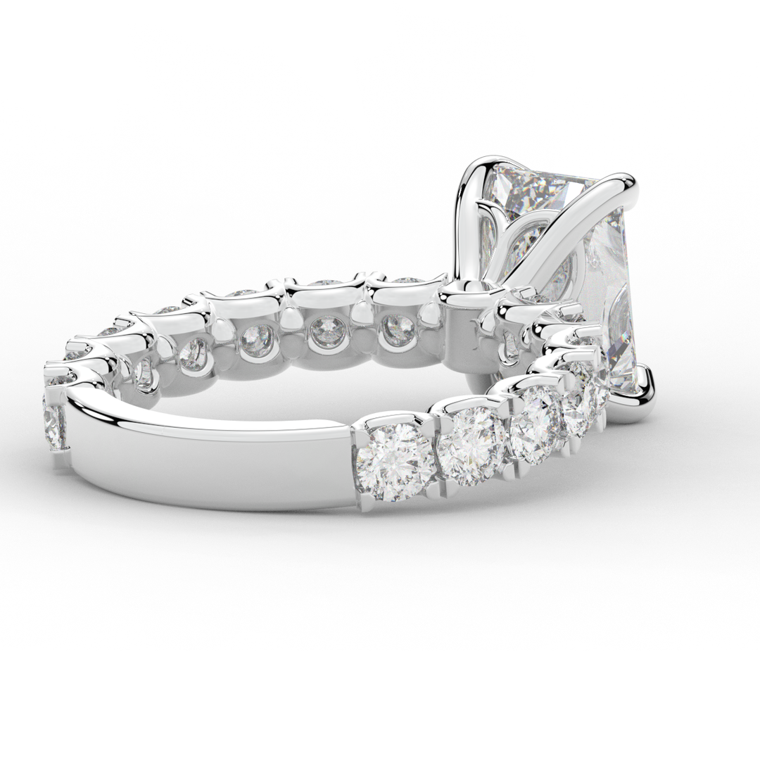 4.35CT.TW RADIANT LAB DIAMOND ENGAGEMENT RING - Nazarelle