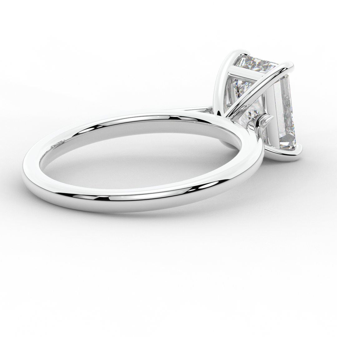 2.00CT EMERALD CUT LAB DIAMOND SOLITAIRE ENGAGEMENT RING - Nazarelle