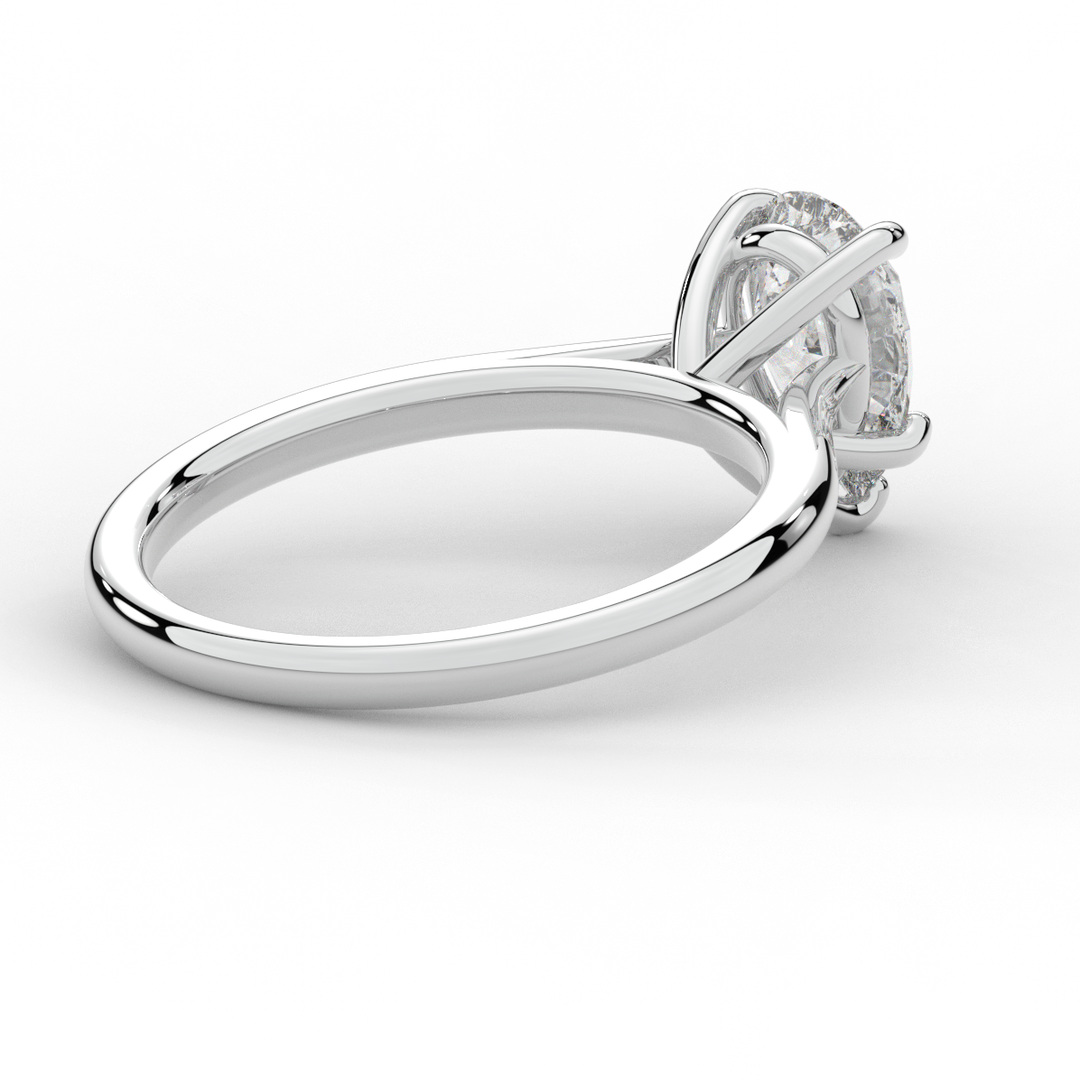 1.00CT PEAR LAB DIAMOND SOLITAIRE ENGAGEMENT RING - Nazarelle