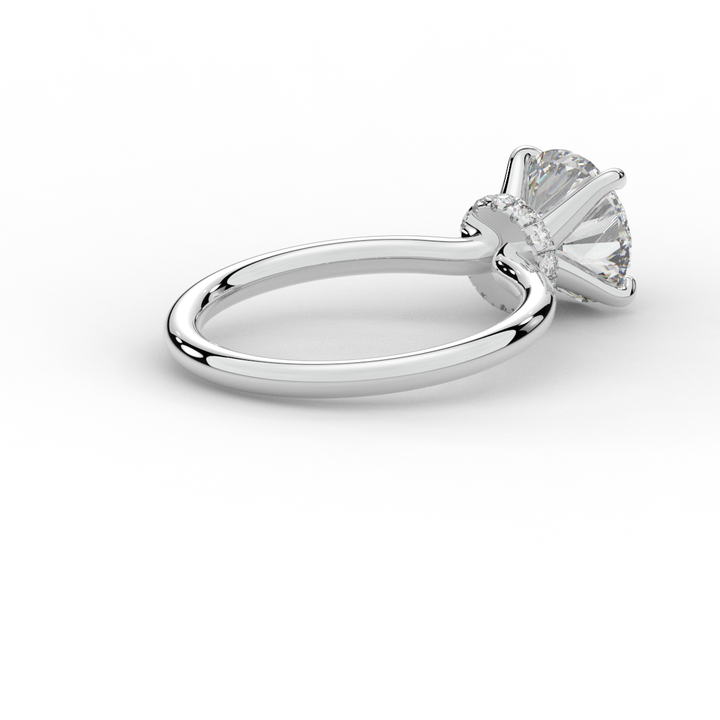 2.05CT.TW ROUND LAB DIAMOND SOLITAIRE ENGAGEMENT RING - Nazarelle