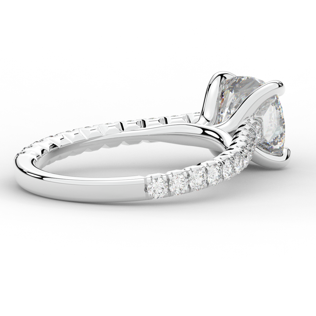 2.40CT.TW CUSHION LAB DIAMOND ENGAGEMENT RING - Nazarelle