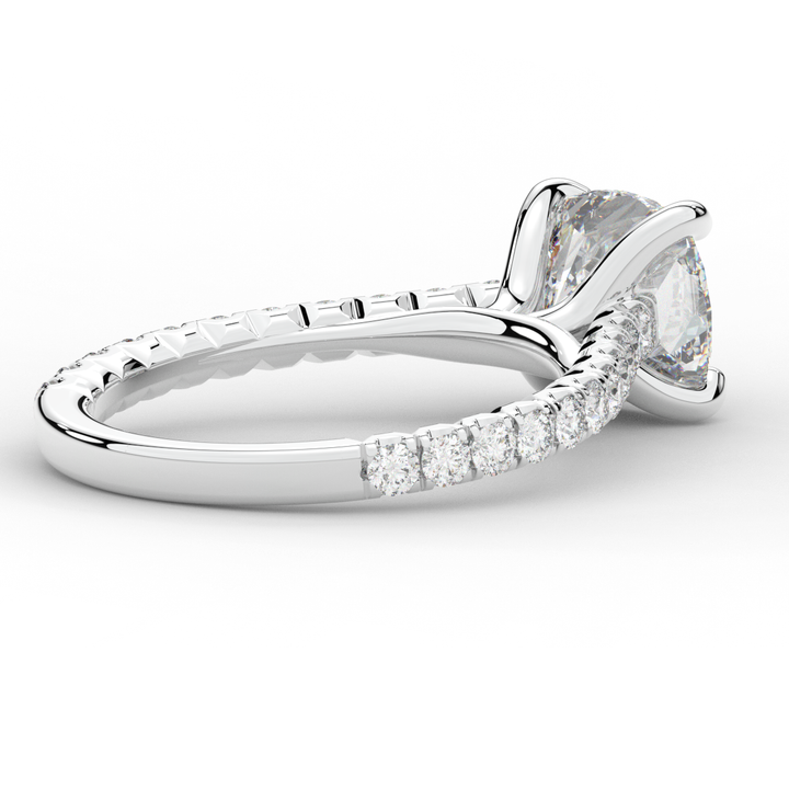 2.40CT.TW CUSHION LAB DIAMOND ENGAGEMENT RING - Nazarelle