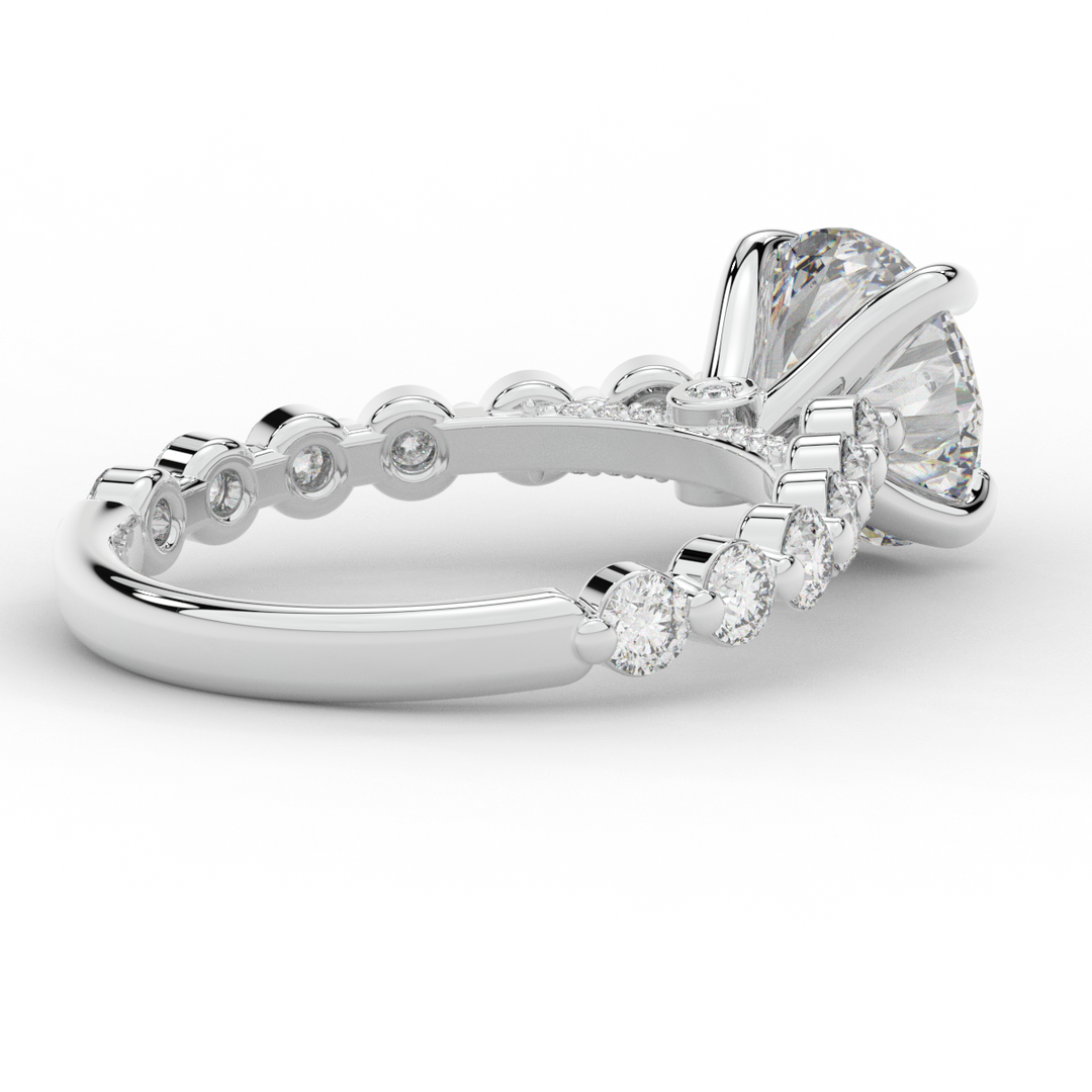 3.90CT.TW ROUND LAB DIAMOND ENGAGEMENT RING