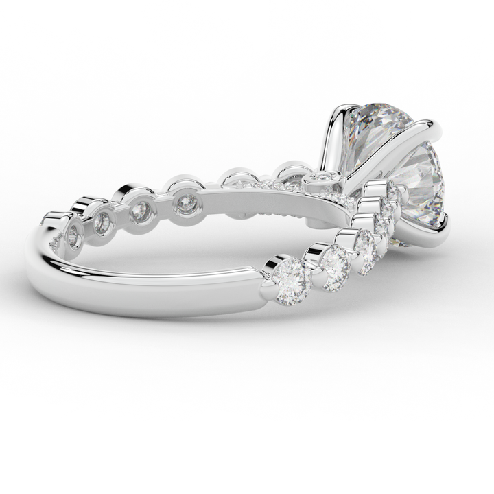 3.90CT.TW ROUND LAB DIAMOND ENGAGEMENT RING
