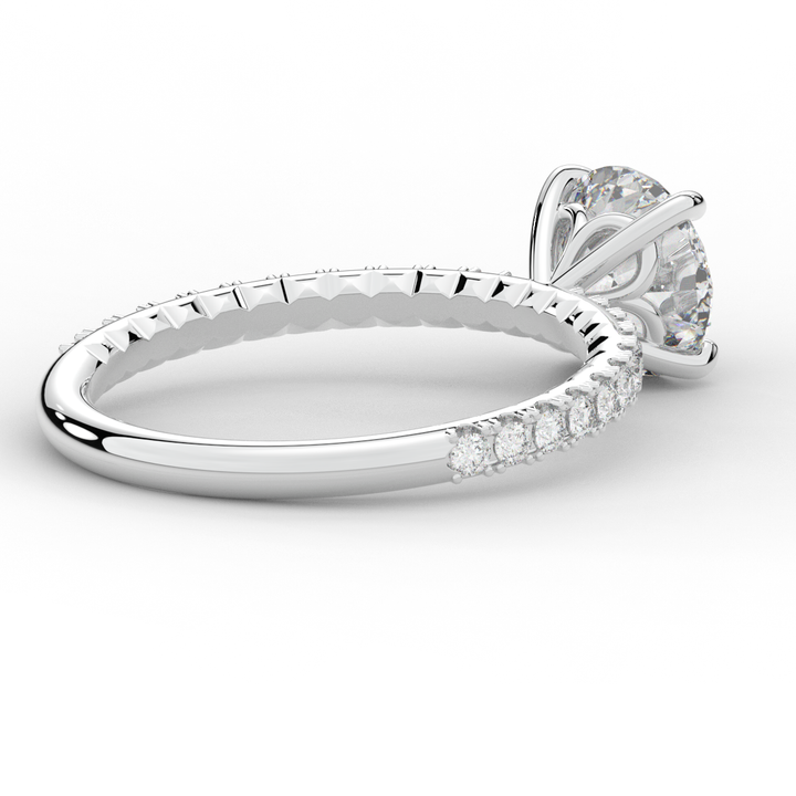 1.75CT.TW ROUND LAB DIAMOND SOLITAIRE ENGAGEMENT RING - Nazarelle