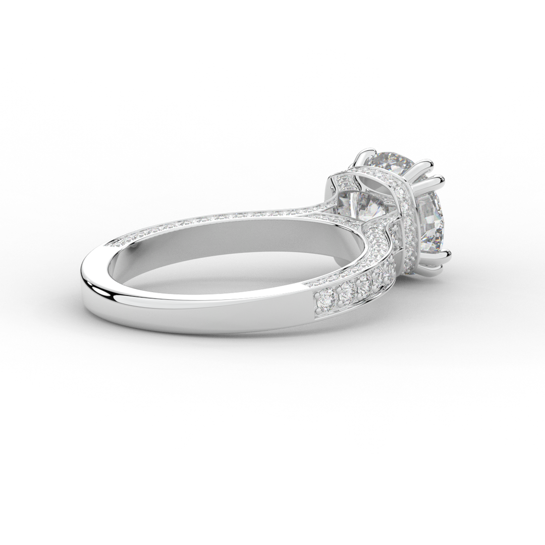 2.60CT.TW ROUND LAB DIAMOND SOLITAIRE ENGAGEMENT RING - Nazarelle