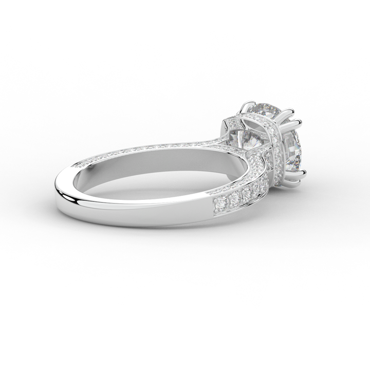 2.60CT.TW ROUND LAB DIAMOND SOLITAIRE ENGAGEMENT RING - Nazarelle