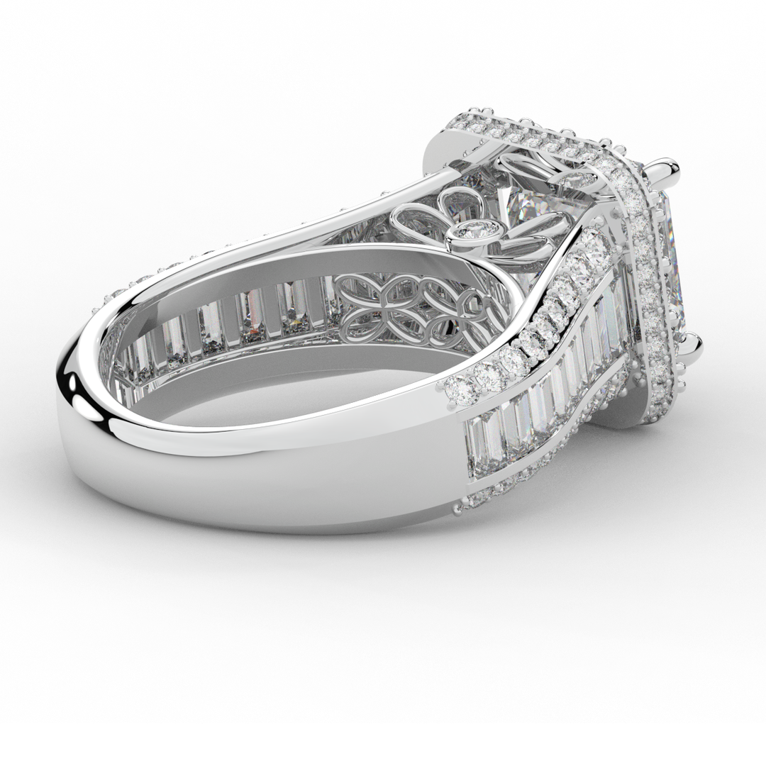 6.10CT.TW ASCHER LAB DIAMOND HALO ENGAGEMENT RING - Nazarelle