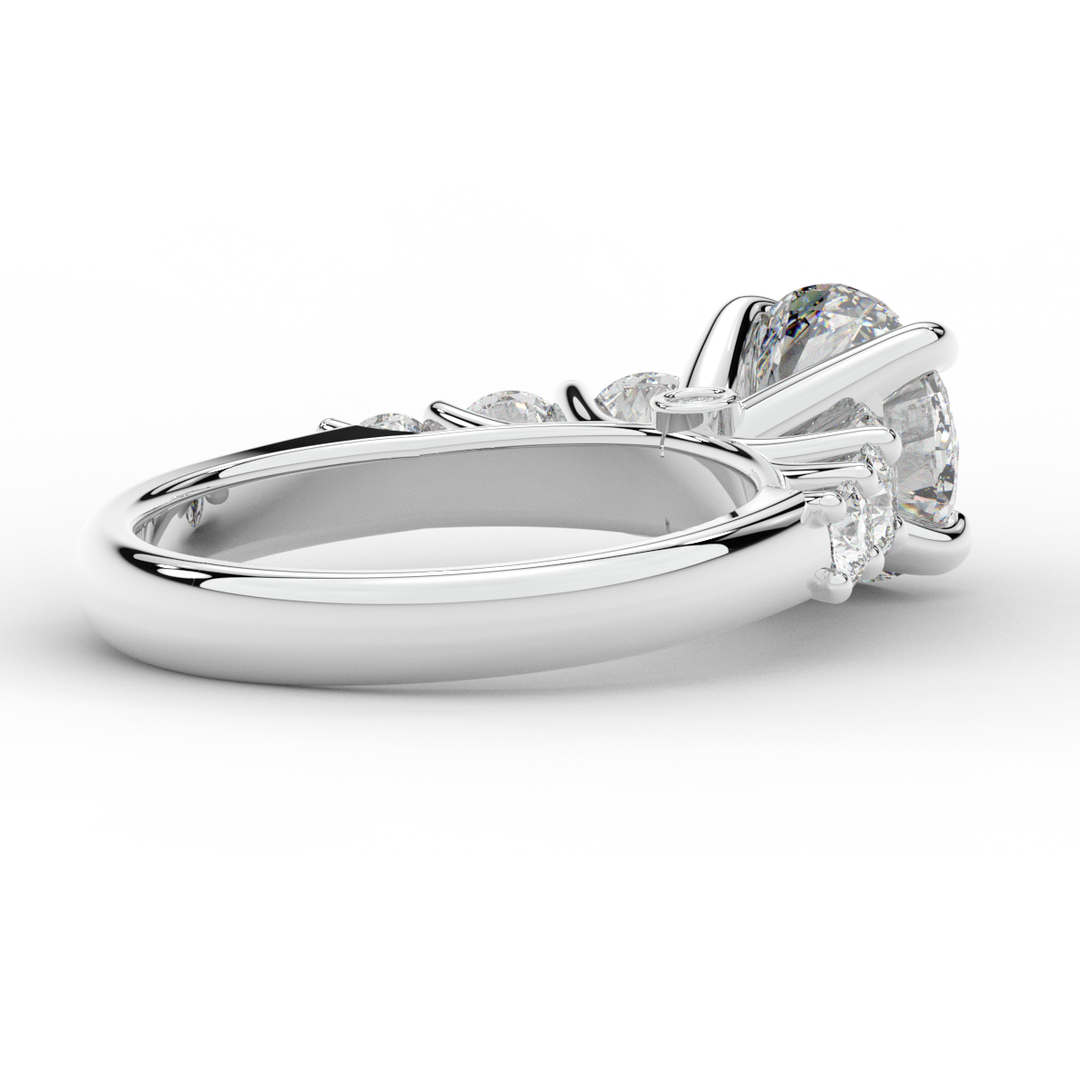 3.00CT.TW ROUND LAB DIAMOND  ENGAGEMENT RING - Nazarelle