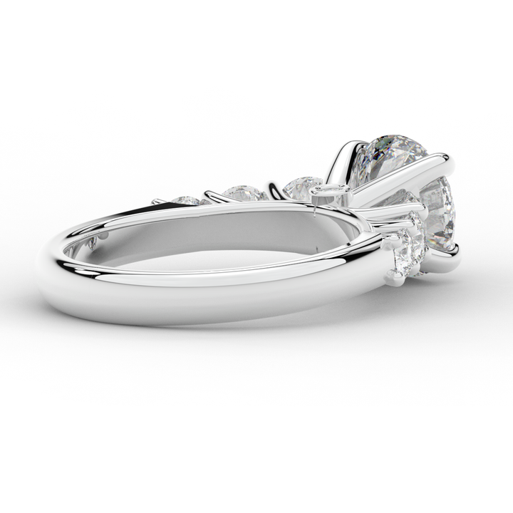 3.00CT.TW ROUND LAB DIAMOND  ENGAGEMENT RING - Nazarelle