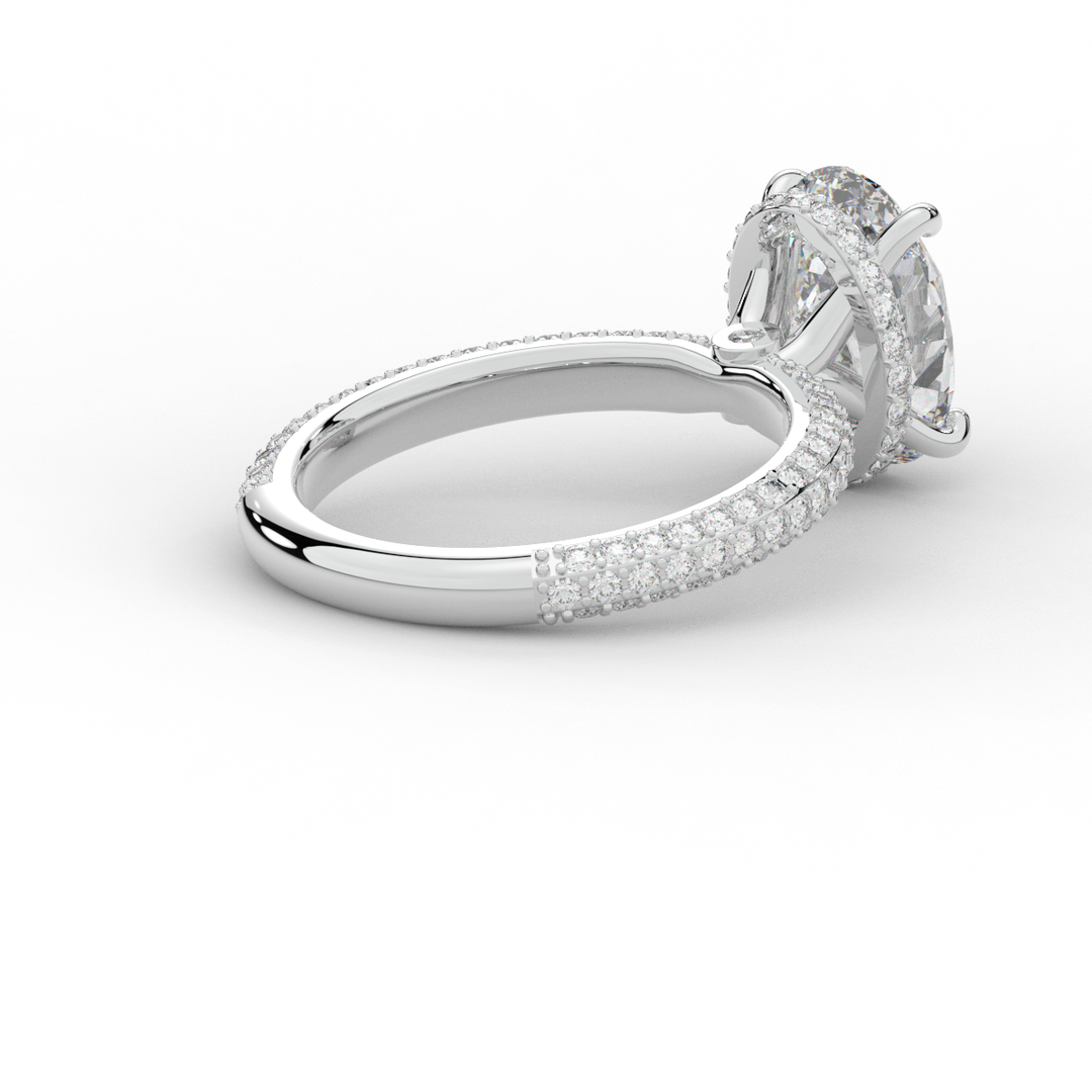 3.60CT.TW OVAL LAB DIAMOND SOLITAIRE ENGAGEMENT RING - Nazarelle