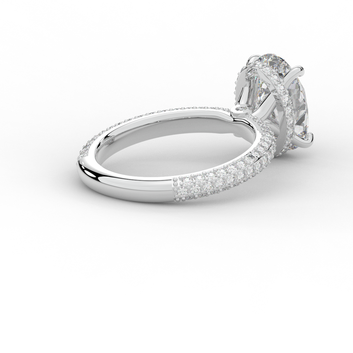 3.60CT.TW OVAL LAB DIAMOND SOLITAIRE ENGAGEMENT RING - Nazarelle