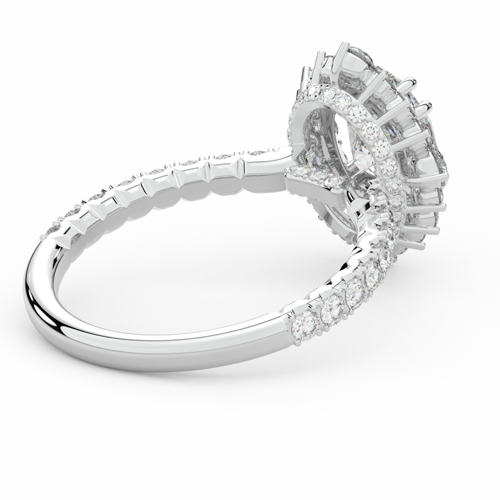 2.80CT.TW OVAL LAB DIAMOND HALO ENGAGEMENT RING - Nazarelle