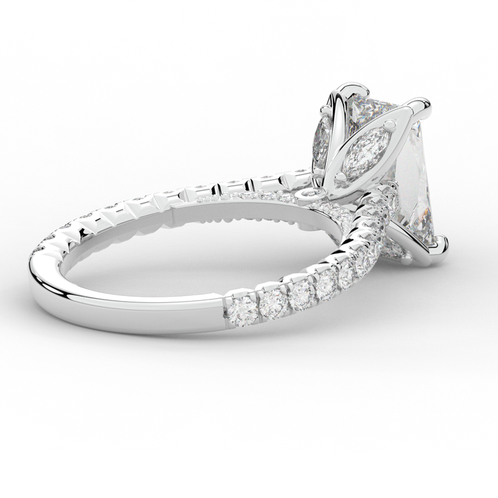 2.70CT.TW RADIANT LAB DIAMOND SOLITAIRE ENGAGEMENT RING - Nazarelle