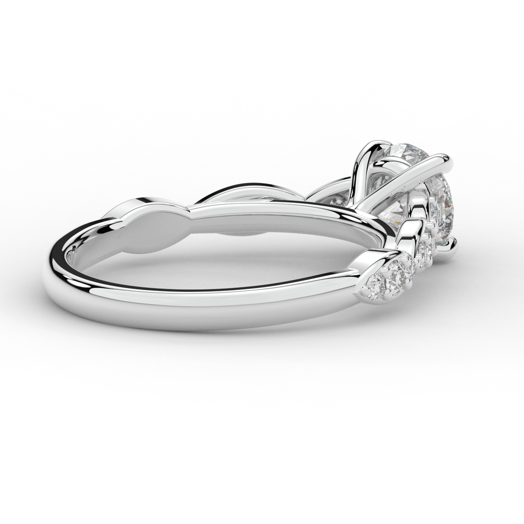 1.20CT.TW ROUND LAB DIAMOND SOLITAIRE ENGAGEMENT RING - Nazarelle
