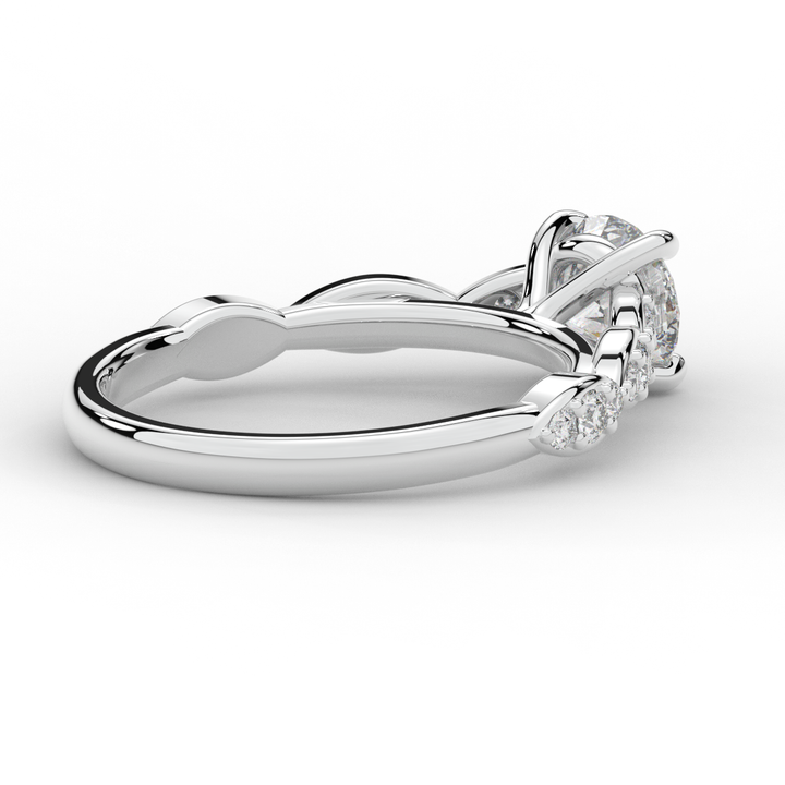 1.20CT.TW ROUND LAB DIAMOND SOLITAIRE ENGAGEMENT RING - Nazarelle