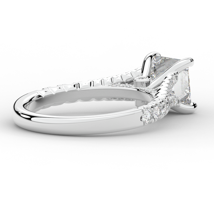 2.45CT.TW PRINCESS LAB DIAMOND ENGAGEMENT RING - Nazarelle