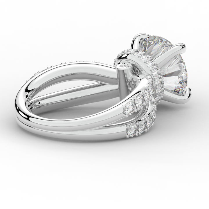 6.25CT.TW ROUND LAB DIAMOND ENGAGEMENT RING - Nazarelle